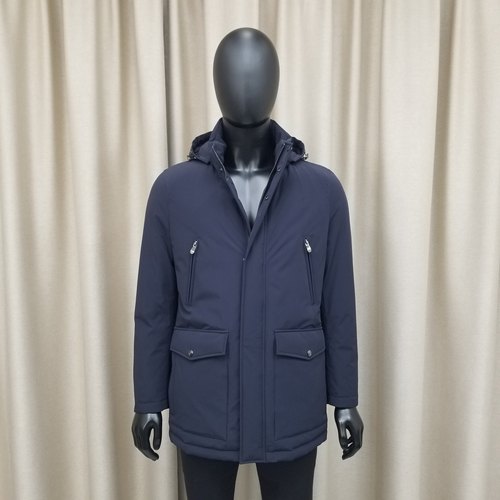 普洛克男装新款 YKK中老年翻领薄羽绒服外套商务中长款鸭绒上衣2
