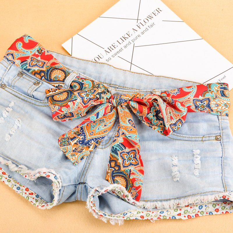 韩版女士打结配裙子丝质围巾腰带