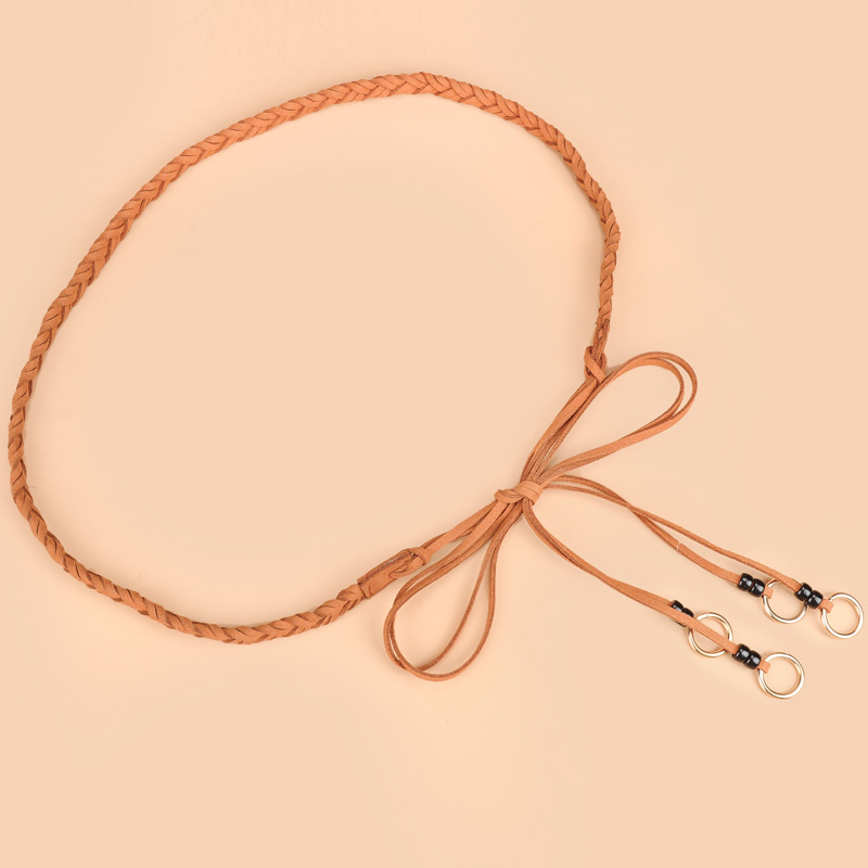 编织甜美风打结百搭女士细腰带