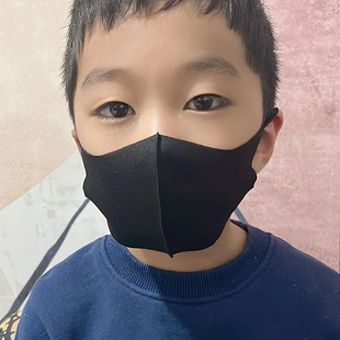 明星网红儿童口罩防尘透气防寒保暖黑潮流宝宝小孩时尚男童可水洗