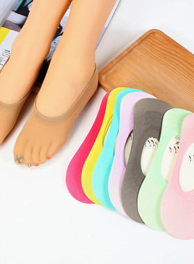 船袜女纯棉浅口隐形薄款硅胶防滑袜底夏季袜套冰丝袜子女夏天短袜