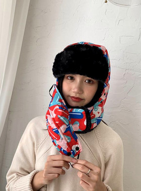 户外保暖棉帽护耳女秋冬季帽子