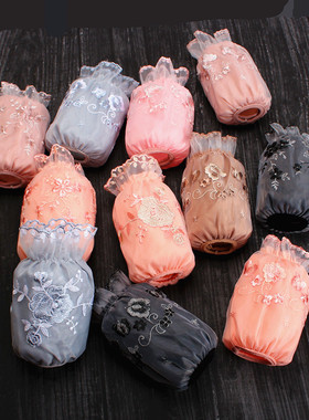 X15韩女成人秋冬短款袖套办公厨房清洁套袖护袖防水蕾丝套袖/袖套