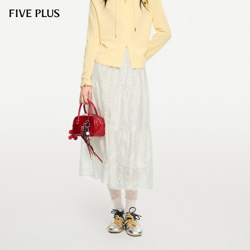 FIVEPLUS显瘦A字长半身裙