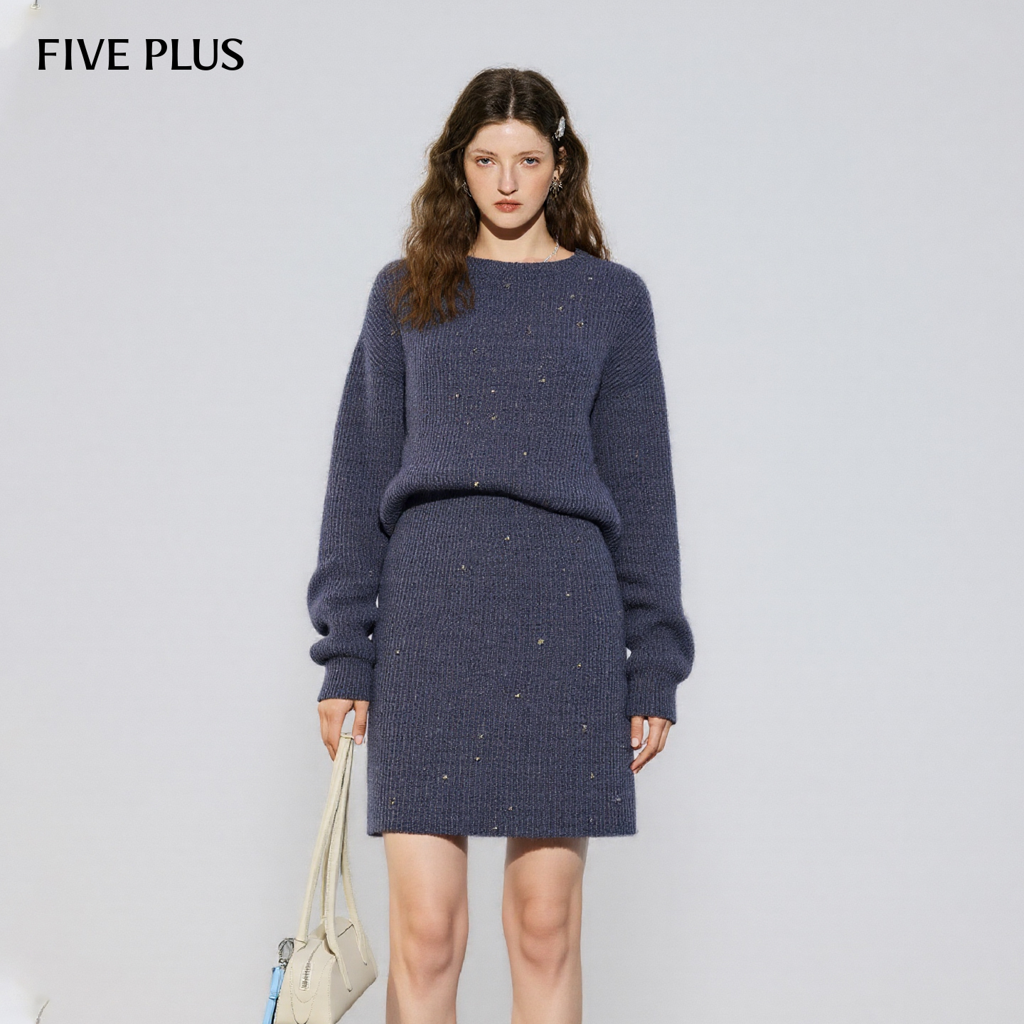 FIVEPLUS慵懒廓形毛织套头