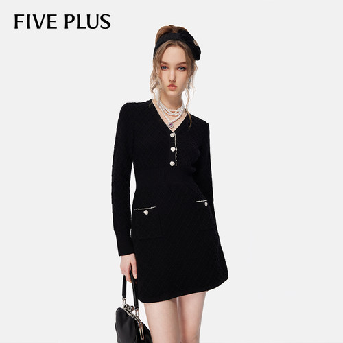 FivePlus小香风针织连衣裙