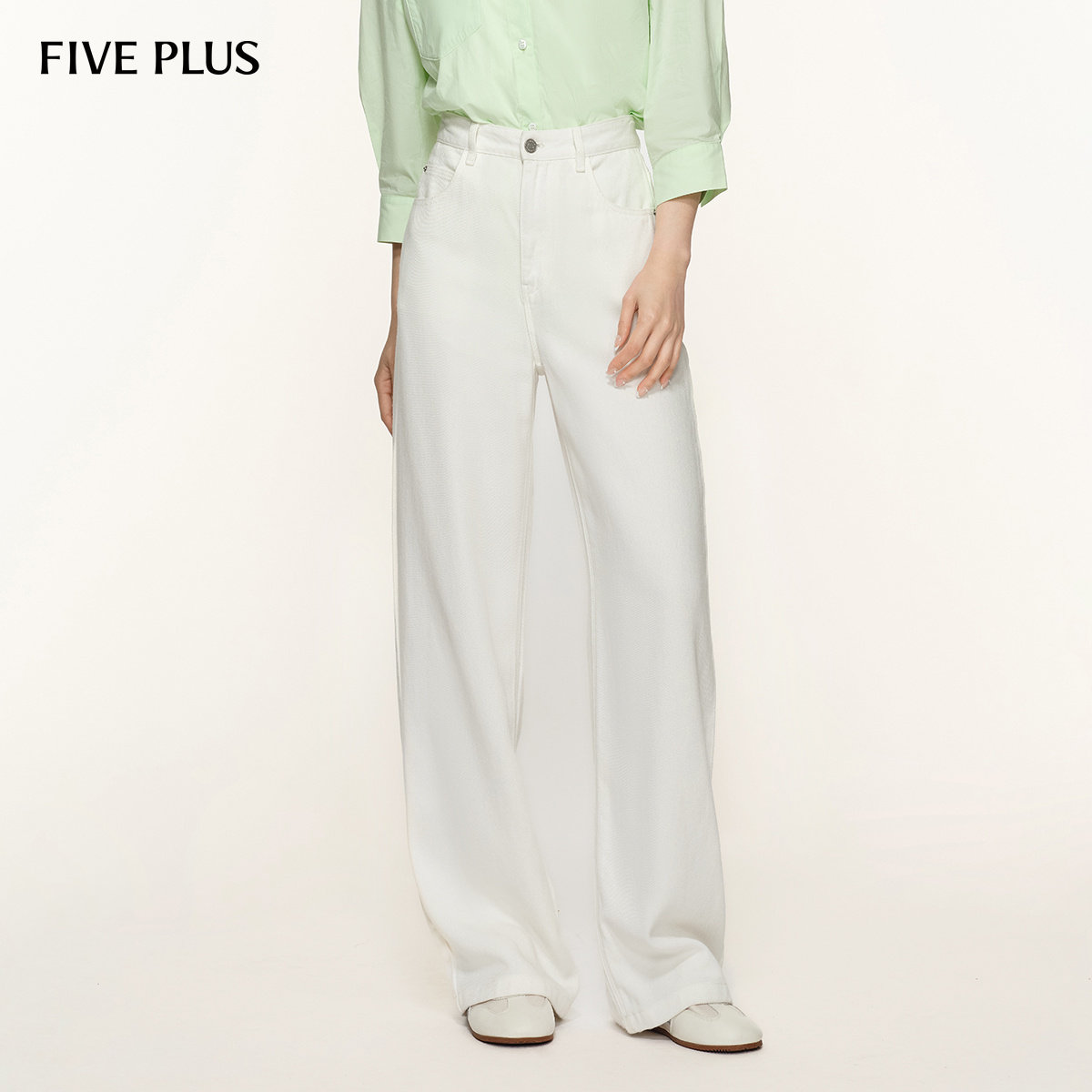 FIVE PLUS100%莱赛尔牛仔长裤女宽松阔腿裤复古休闲,女装/女士精品,牛仔裤,淘宝优惠券,粉丝福利购,淘宝优惠卷