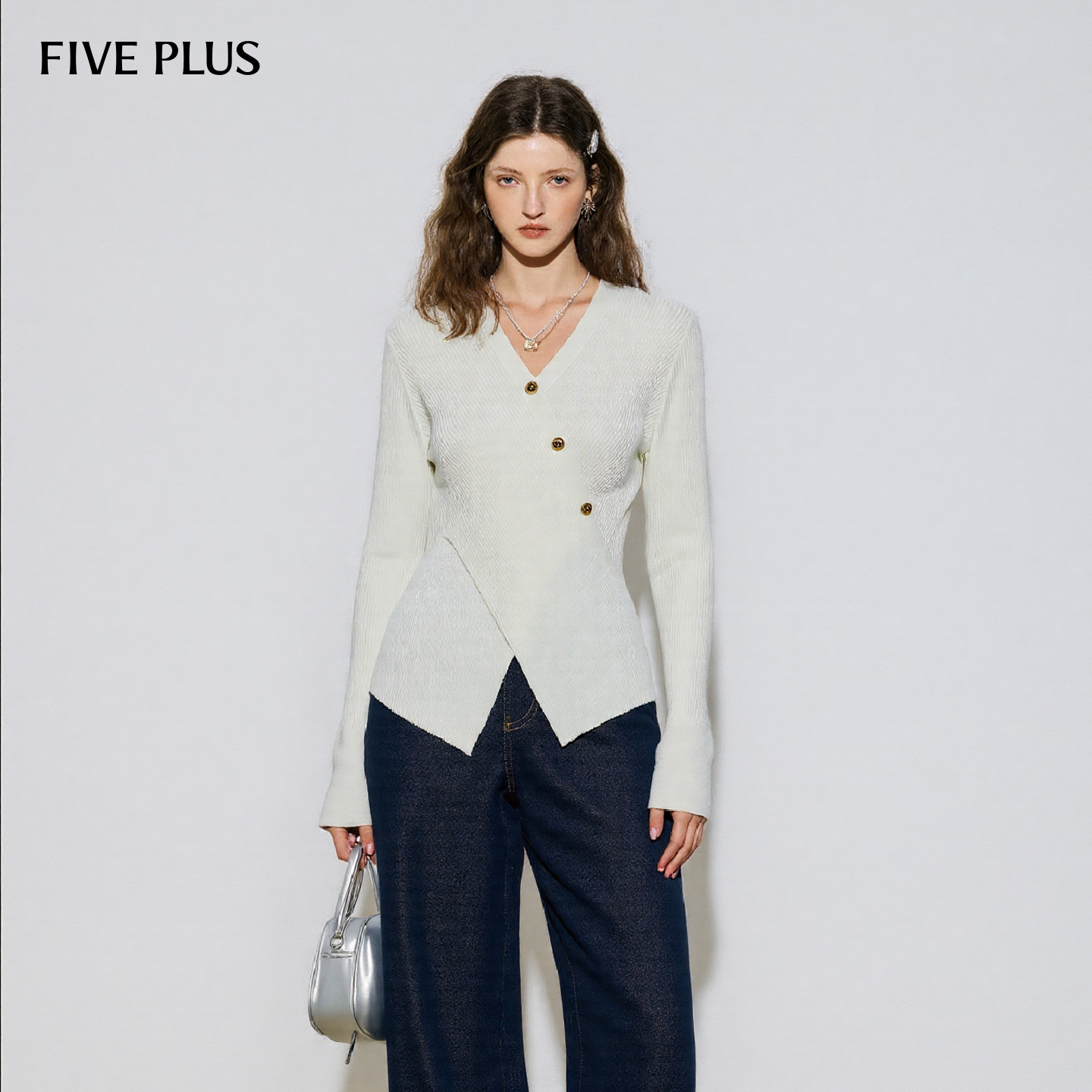 FIVEPLUS毛织套头衫女上衣
