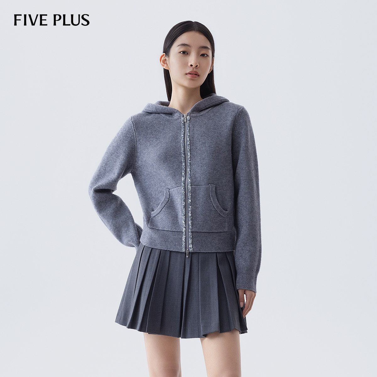 通勤长袖连帽毛衣