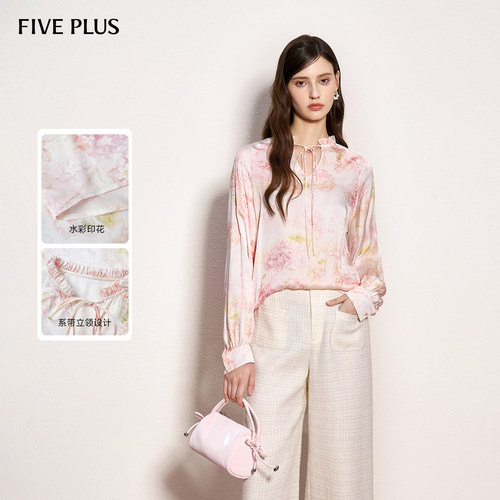 FIVEPLUS法式通勤长袖衬衫