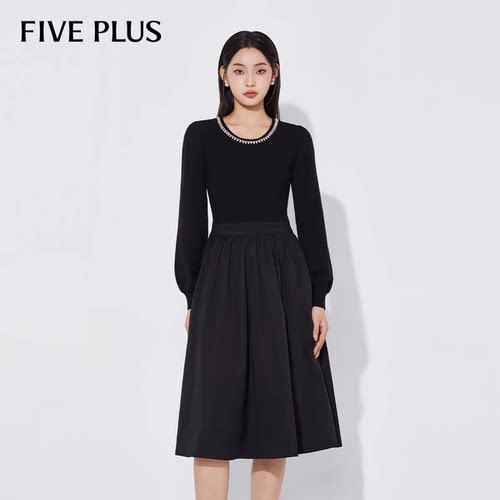 裙子毛织拼接FivePlus