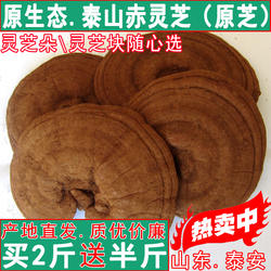 泰山灵芝原生态泰山赤灵芝朵灵芝块可选《18年老店》买两斤送半斤