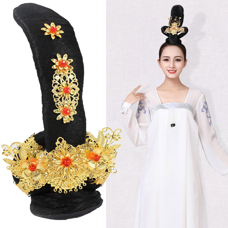 丽人行舞蹈头饰杜甫舞剧古典舞头饰汉服古装影视演出假发表演头饰