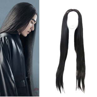 三生三世十里桃花 夜华同款COS假发 黑色古装无刘海美人尖假发