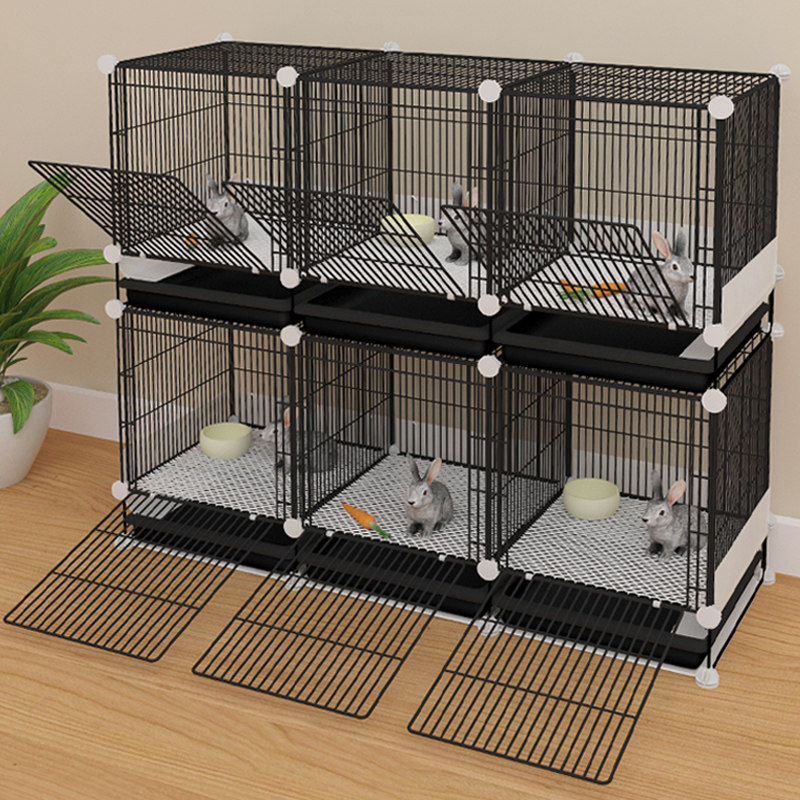 兔子笼兔窝防喷尿荷兰猪笼具宠物用品家用养殖笼室内专用自动清粪