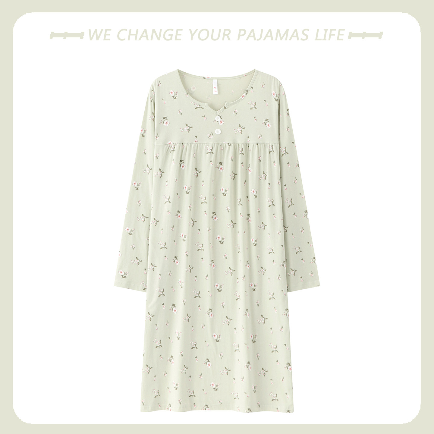 睡裙女士春秋季纯棉长袖可外穿睡衣加肥加大码薄款孕妇妈妈连衣裙,女士内衣/男士内衣/家居服,睡裙,淘宝优惠券,粉丝福利购,淘宝优惠卷