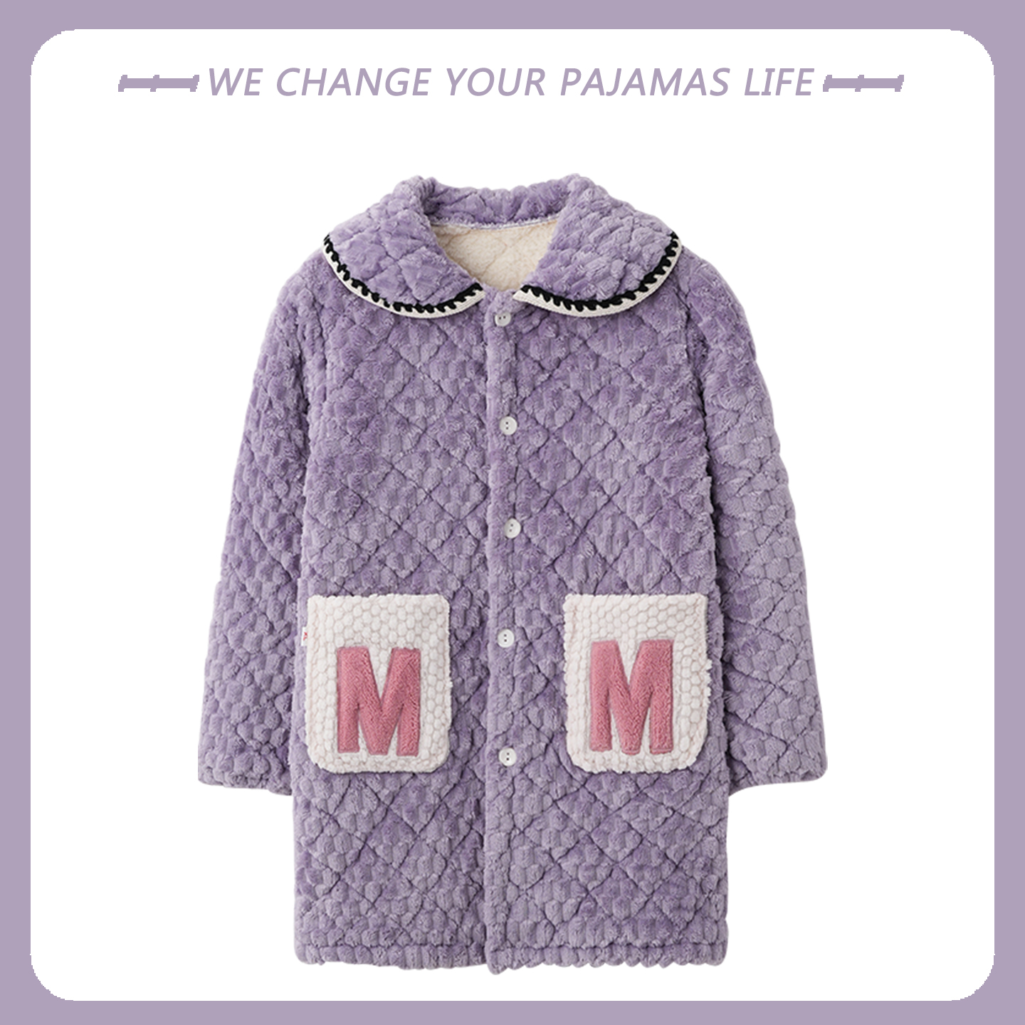 珊瑚绒夹棉面料+不起球不褪色