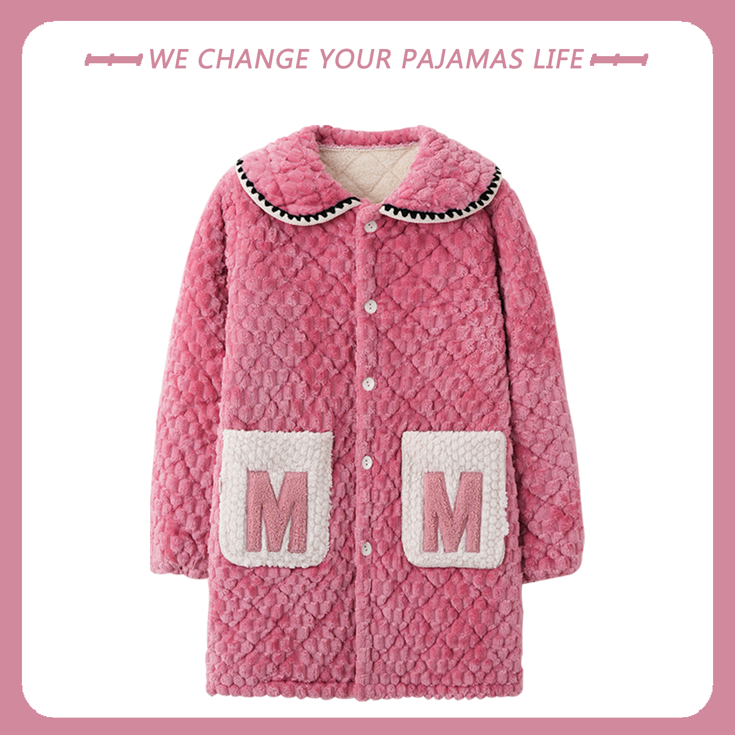 珊瑚绒夹棉面料+不起球不褪色