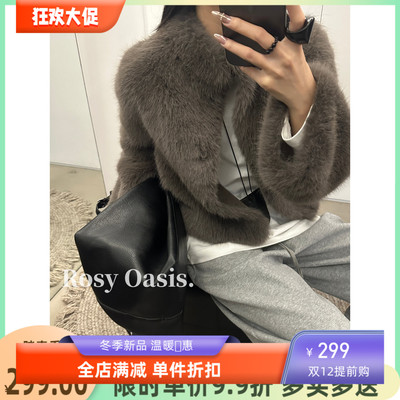 Hazel 推荐上新！韩国原单仿皮毛一体短款保暖立领短外套环保皮草