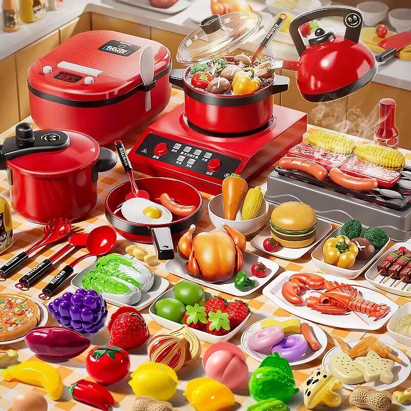 日本进口MUJIE儿童过家家厨具宝宝厨房玩具全套仿真做饭套装益智