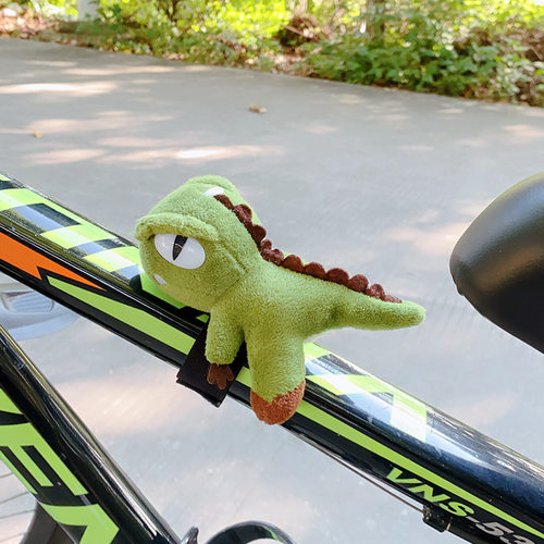 可爱自行车装饰挂件配件公路山地单车把玩偶摆件熊猫恐龙公仔摩托