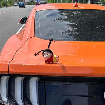 汽车摆件辫子翠花村花蜡笔小新车载车尾挂件车外装饰品玩偶公仔