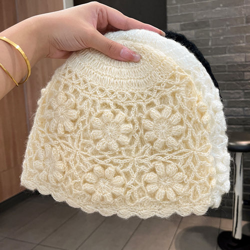 文艺手工包头帽女百搭显脸小保暖