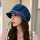 大头围牛仔渔夫帽女春夏季 贝雷鸭舌帽显脸小盆帽遮阳防晒帽子 新款