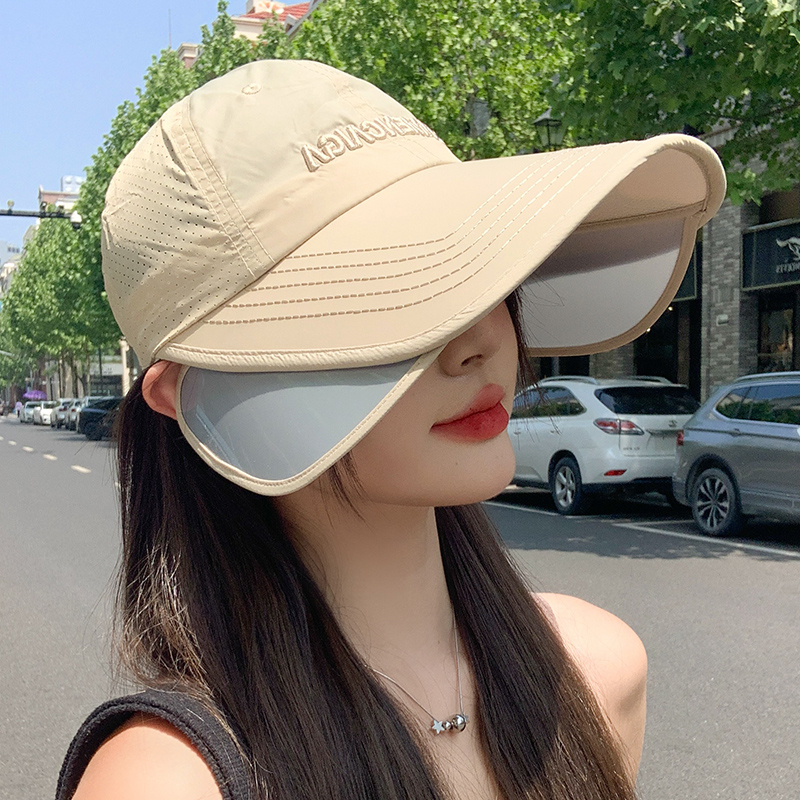 夏季户外宽檐防晒遮阳棒球帽女款