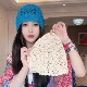 手工钩花针织帽子女春夏季 镂空透气度假包头帽复古文艺堆堆帽 薄款