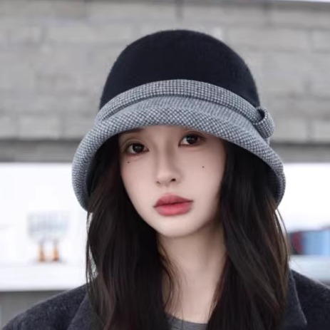 优雅气质百搭渔夫帽女显脸小盆帽