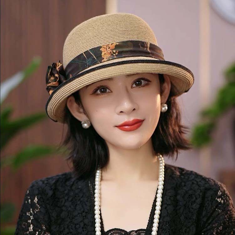 春夏季防晒草帽优雅气质女士礼帽