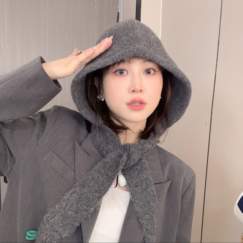 秋冬季户外保暖防寒针织护耳帽女