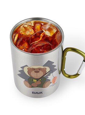 宝马原厂正品不锈钢水杯咖啡杯茶杯bava鱼熊兼得户外旅行露营拍档