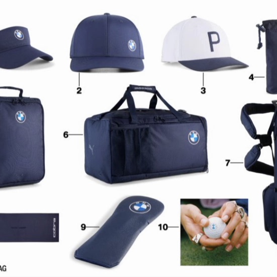 BMW宝马高尔夫装备套装运动帽球包收纳包配套装备帽子球杆包毛巾