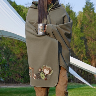 宝马原厂bava懒得动毯子多用途披毯盖毯野餐垫收纳包多功能背包