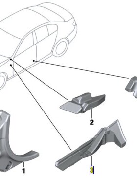 BMW宝马原厂新款5系F10 F18 LCI F11 前机器盖密封件A柱密封件