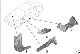 F11 BMW宝马原厂新款 LCI F18 前机器盖密封件A柱密封件 5系F10