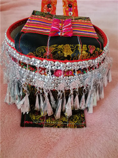 云南傣族新平花腰傣手工斗笠搭配头饰精致款傣洒帽坨帽子舞蹈道具