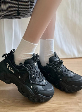 FILA斐乐猫爪5代运动休闲老爹鞋女2025秋冬新款女鞋复古厚底男鞋