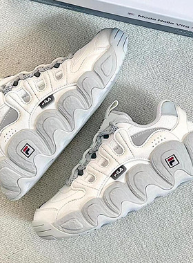 FILA斐乐女鞋可颂面包鞋老爹鞋2025冬季新款休闲厚底男鞋运动鞋