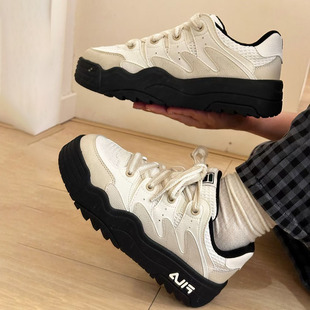 FILA 斐乐斑斓鞋女ROSETTA摩登板鞋2025秋冬运动休闲面包鞋子女