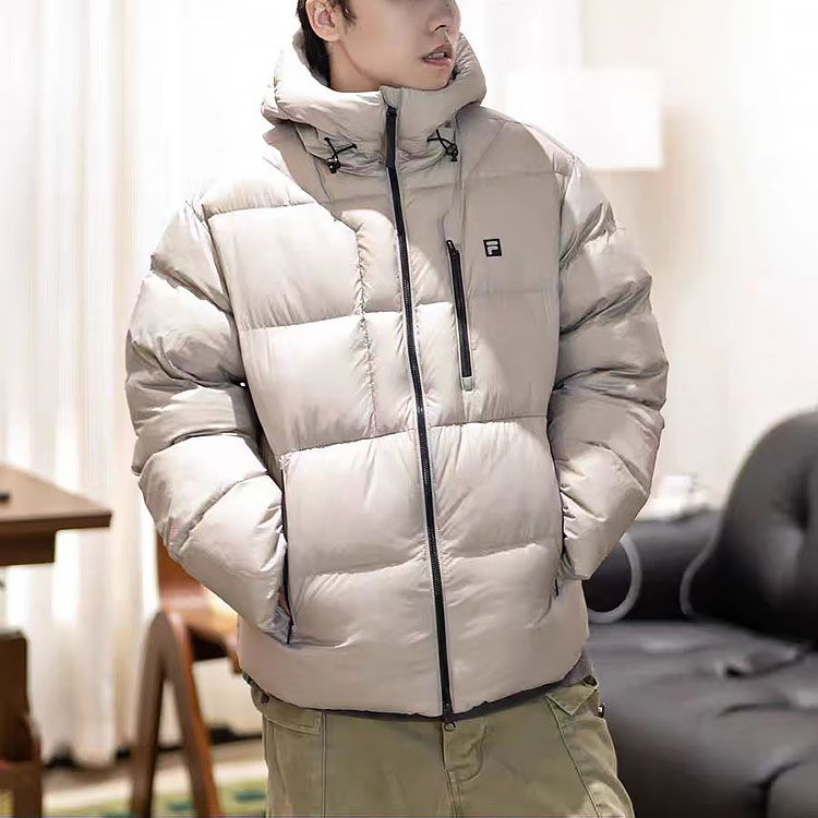 斐护科技FILA斐乐男士羽绒服2025新款健身运动保暖宽松户外外套