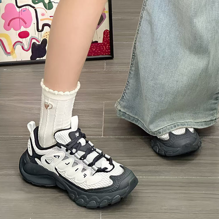 FILA斐乐女鞋老爹鞋运动鞋2025秋季新款男生鞋子厚底蘑菇鞋休闲鞋