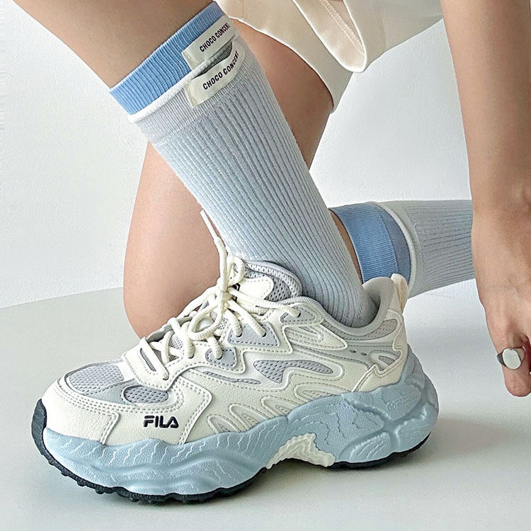 FILA 斐乐2025男鞋蕨草老爹鞋运动鞋女鞋新款鞋子厚底休闲鞋