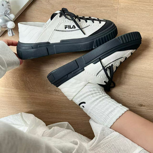 男子女薄底鞋 FILA斐乐梯田帆布鞋 LOOP 子 透气网面休闲小白鞋