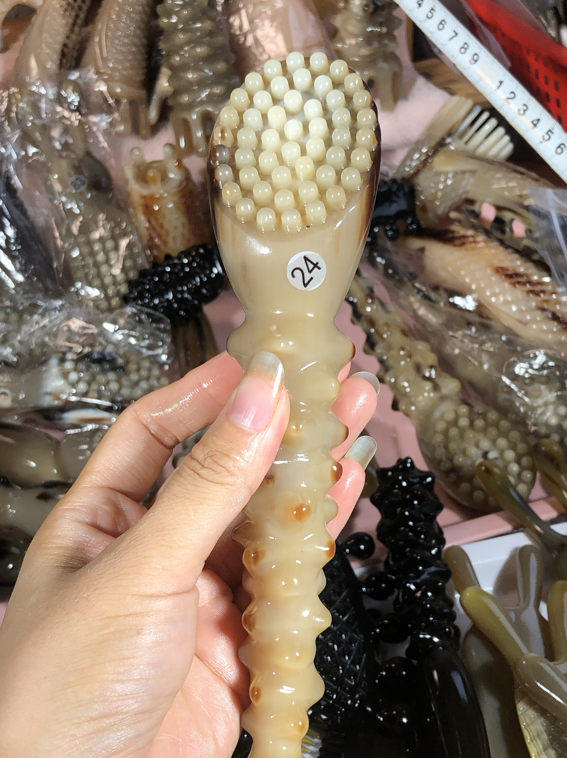 天然水牛角莲蓬面部刮痧美容棒经络拨筋棒眼头部全身按摩一物一拍