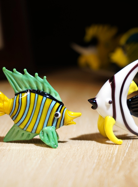 海底世界|手工玻璃小摆件琉璃热带鱼卡通可爱桌面装饰造景工艺品