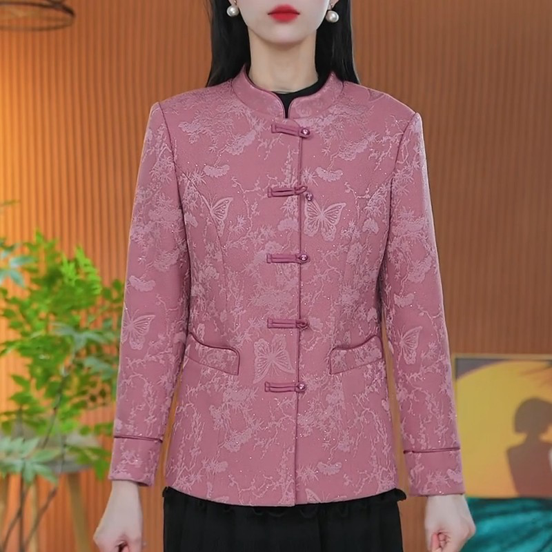 2026年春季新款外套新中式妈妈装显瘦女装气质时尚洋气女款短外套图片