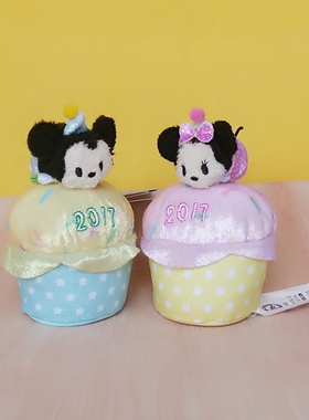 TSUM米奇米妮香味杯子蛋糕毛绒公仔娃娃礼物米老鼠